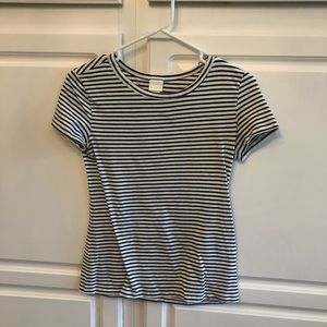Slim striped short sleeve shirt